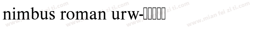 nimbus roman urw字体转换
